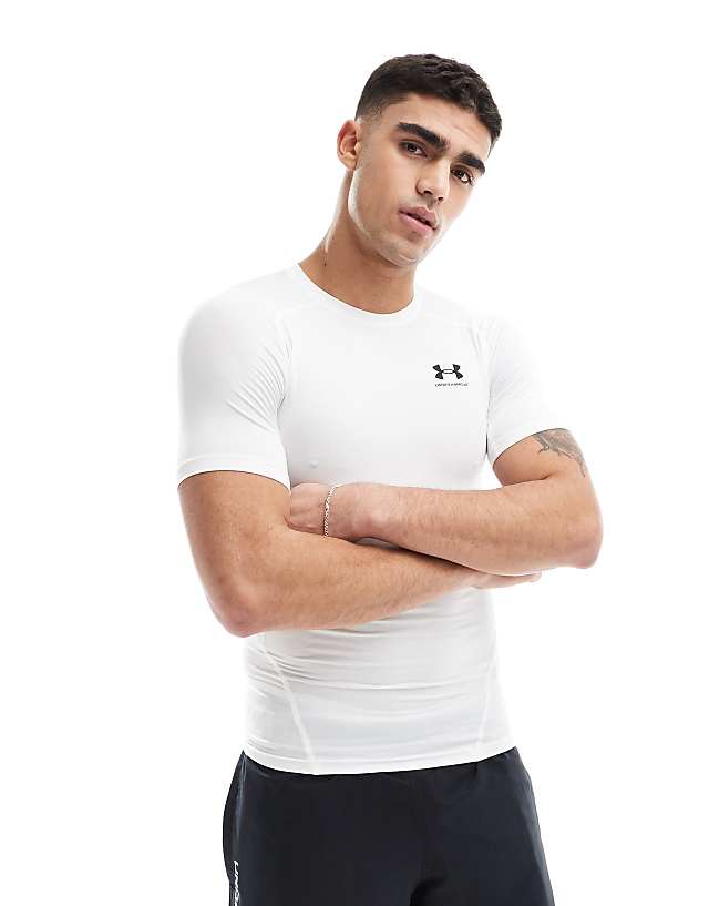 asos Under Armour Heatgear compression t-shirt in white