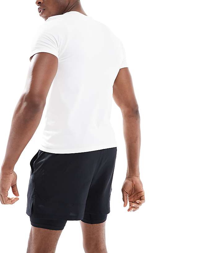 Asos Under Armour Launch 5 Inch 2-in-1 Shorts In Black