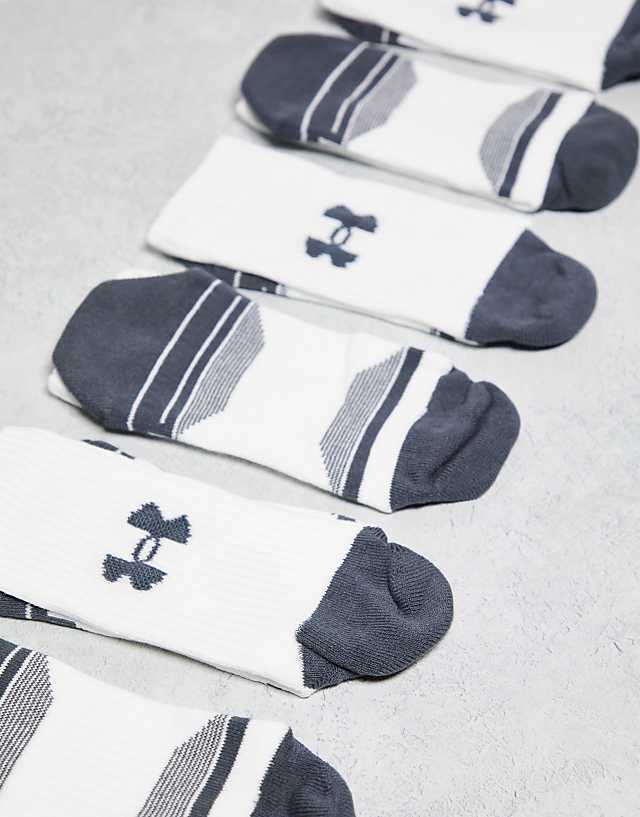 Asos Under Armour Performance 3 Pack Crew Socks In White
