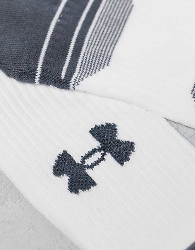 Asos Under Armour Performance 3 Pack Crew Socks In White