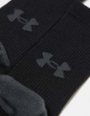 Asos Under Armour Performance Tech 3 Pack Crew Socks In Black