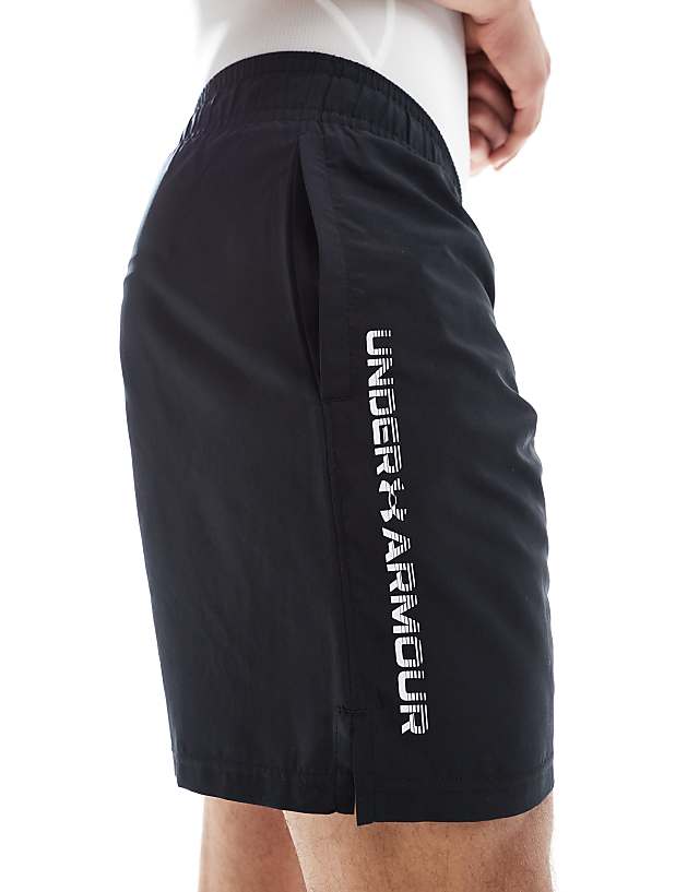 Asos Under Armour Tech Woven Wordmark Shorts In Black