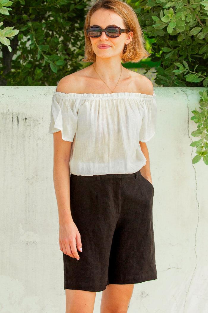 Aspiga Alexandra Long Linen Shorts