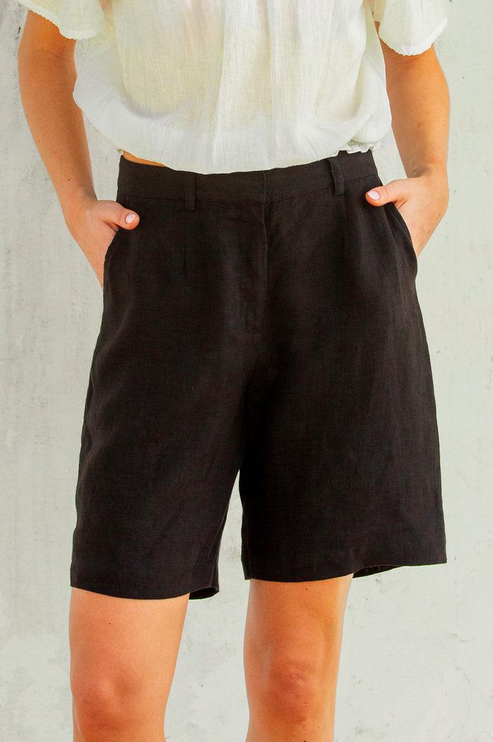 aspiga Alexandra Long Linen Shorts