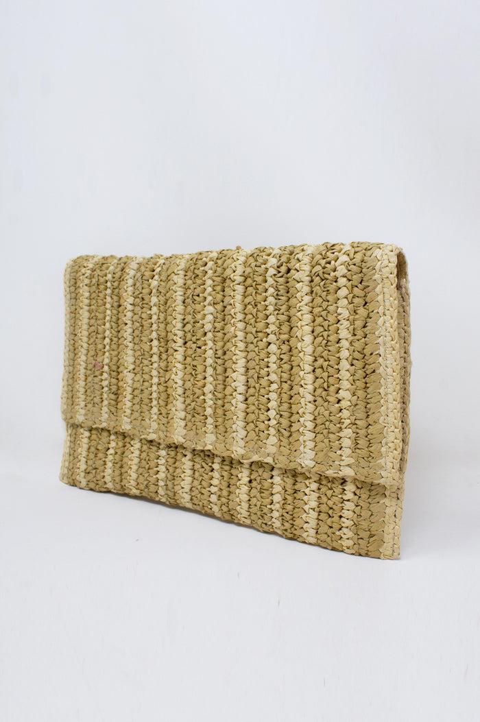 Aspiga Amalfi Raffia Stripe Clutch
