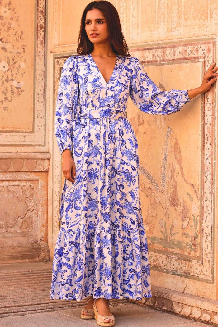 aspiga Annie Hammered Satin Maxi Dress