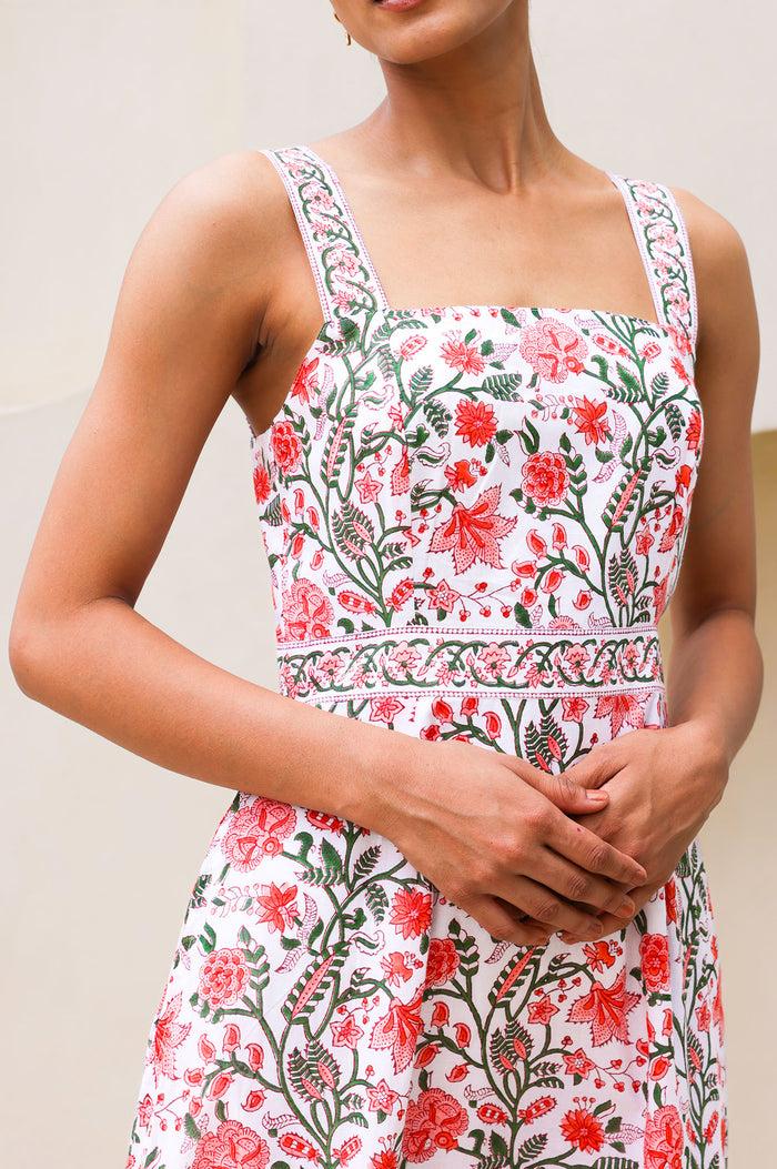 Aspiga Aurelia Organic Cotton Block Print Dress