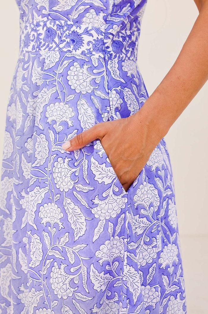 Aspiga Aurelia Organic Cotton Block Print Dress