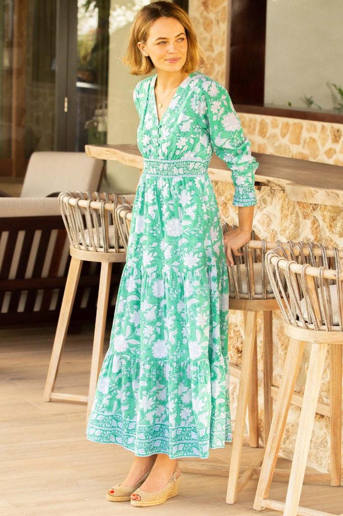 aspiga Billie Organic Cotton Block Print Dress