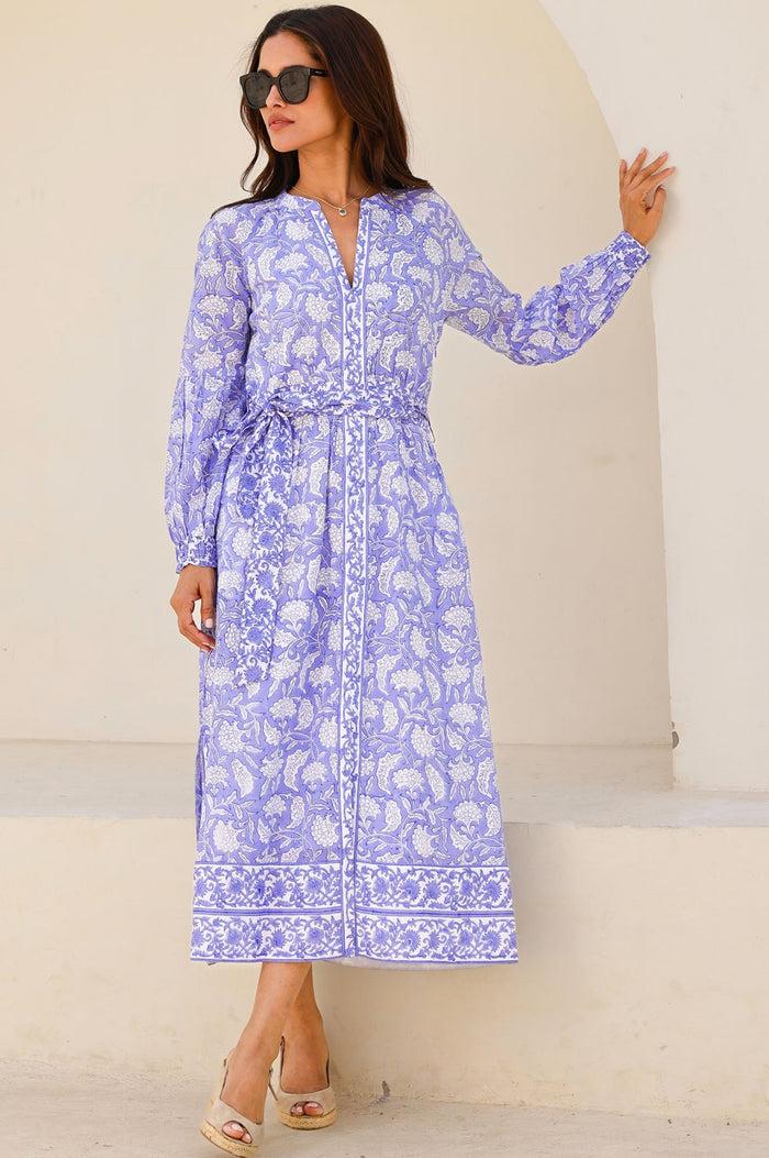 aspiga Cara Organic Cotton Block Print Dress