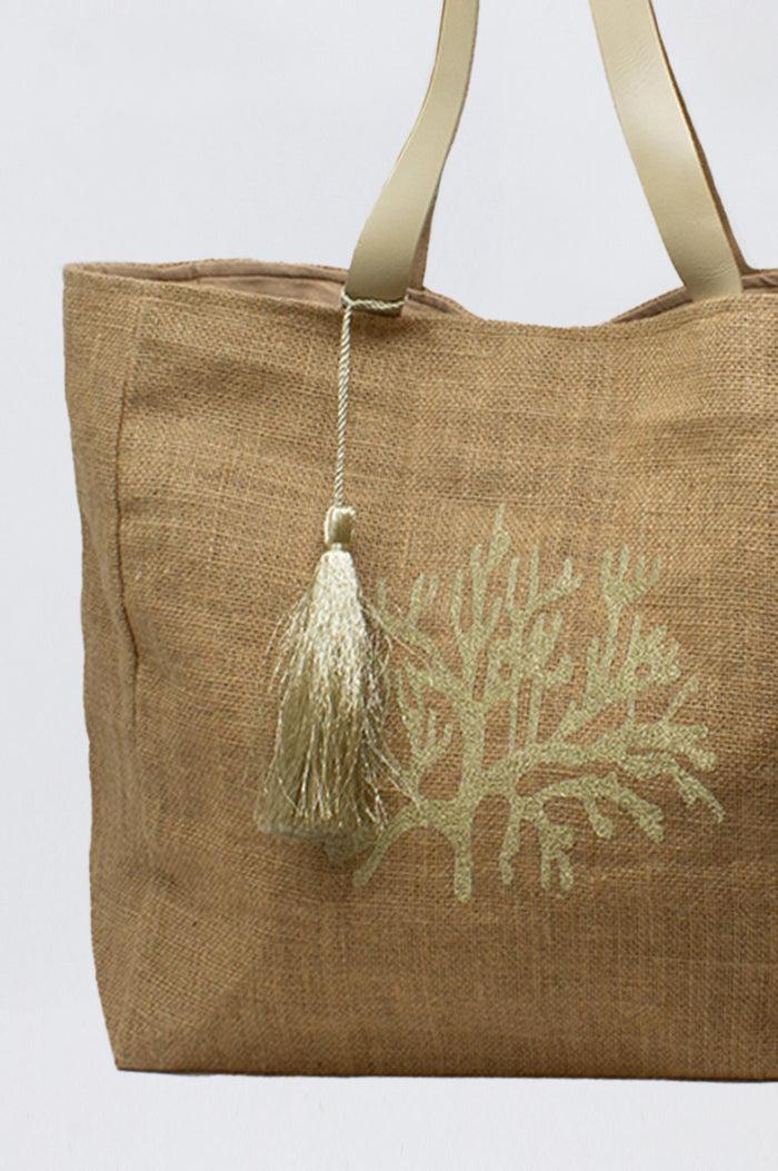 Aspiga Coral Jute Beach Bag
