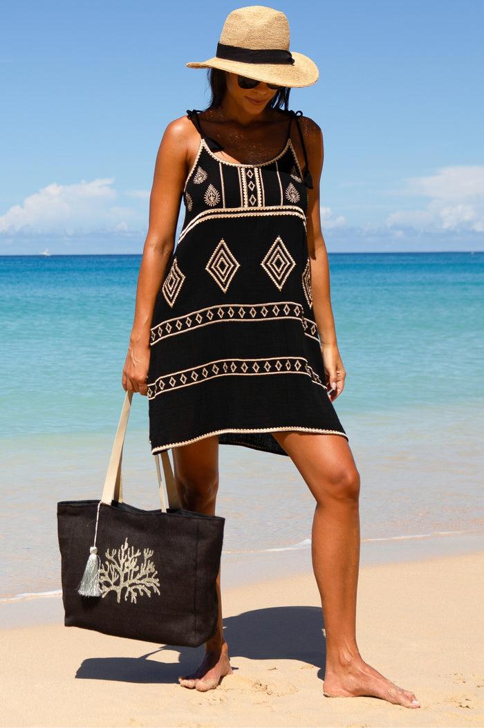 Aspiga Coral Jute Beach Bag