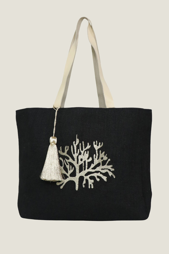 aspiga Coral Jute Beach Bag