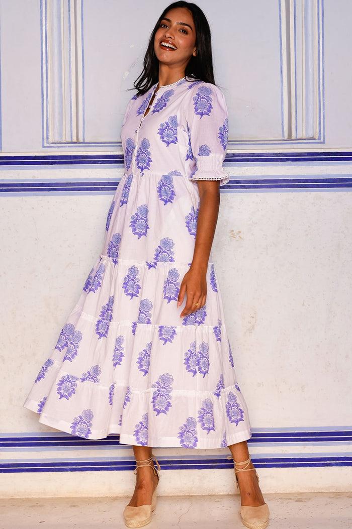 Aspiga Cordelia Organic Cotton Block Print Dress