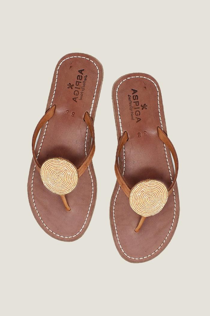 aspiga Disc Leather Sandals
