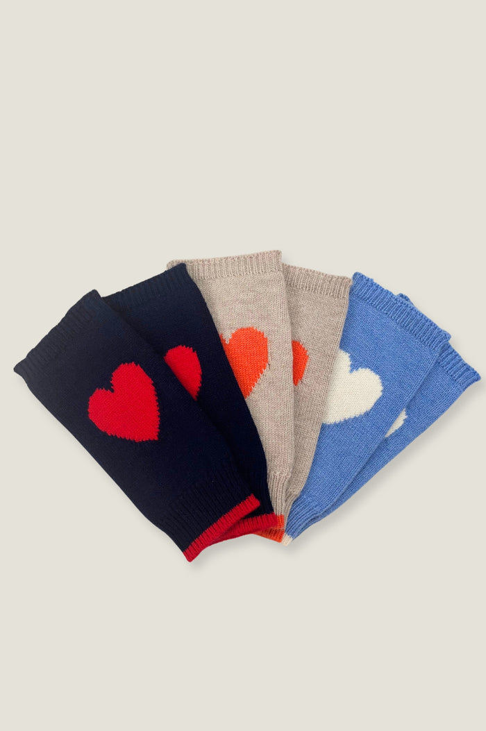 Aspiga Fingerless Heart Gloves