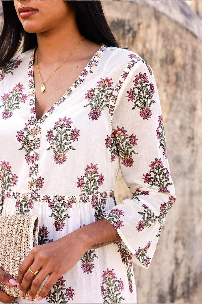 Aspiga Hayden Organic Cotton Block Print Dress