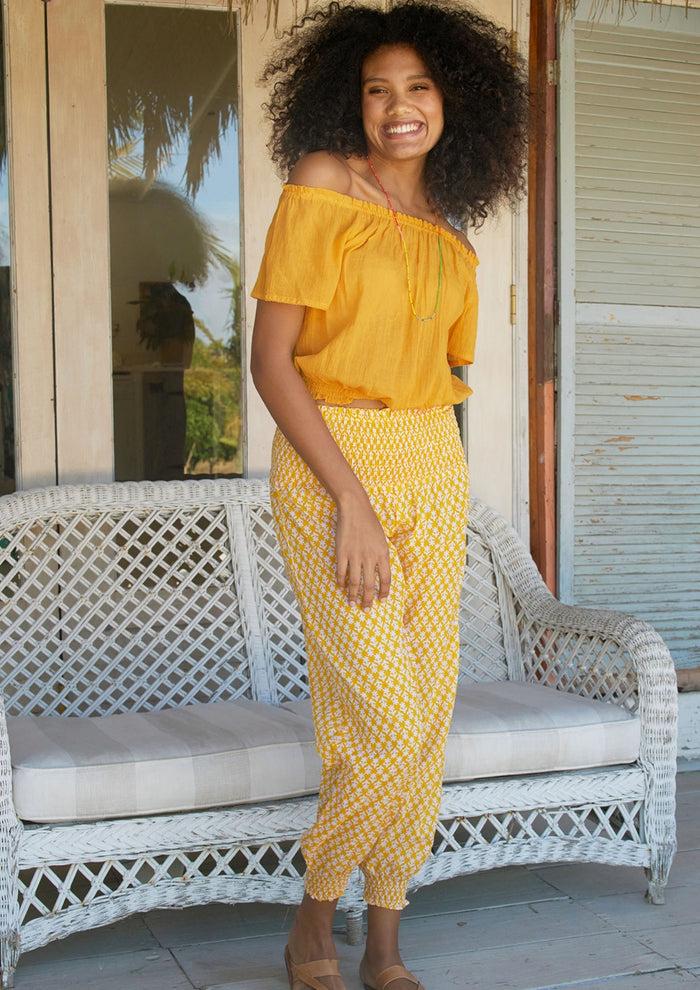 Aspiga Ilana Frill Organic Cotton Gauze Top