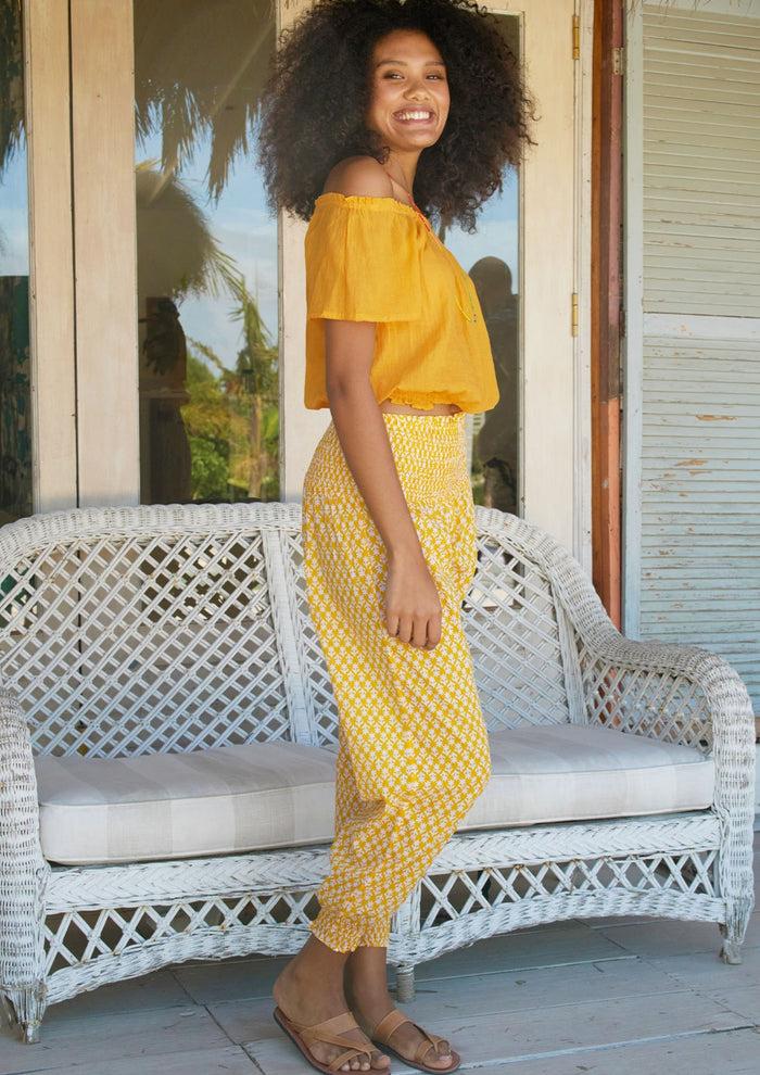 Aspiga Ilana Frill Organic Cotton Gauze Top