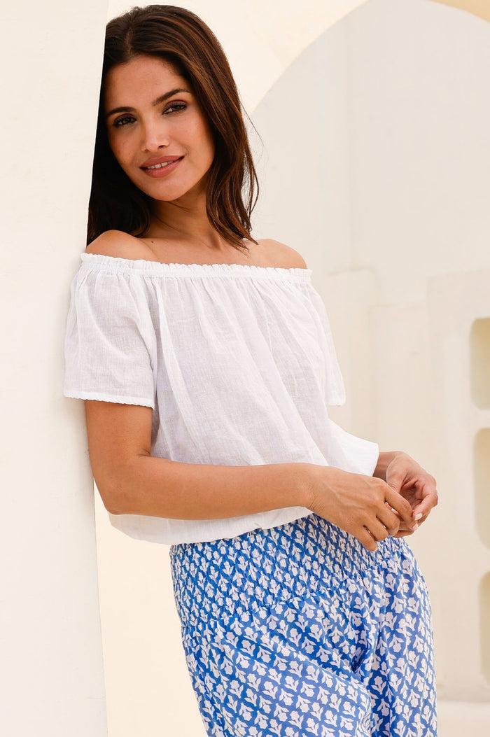 aspiga Ilana Frill Organic Cotton Gauze Top