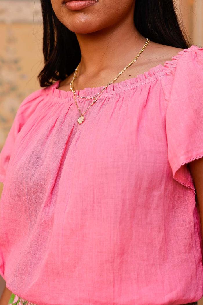 Aspiga Ilana Frill Organic Cotton Gauze Top