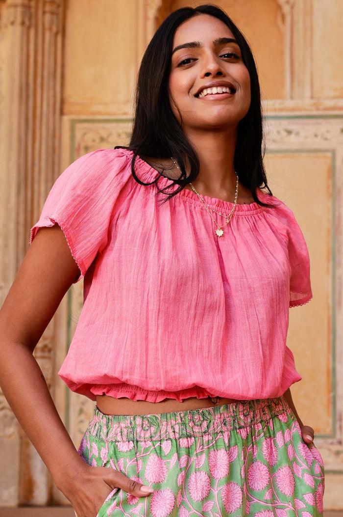 aspiga Ilana Frill Organic Cotton Gauze Top