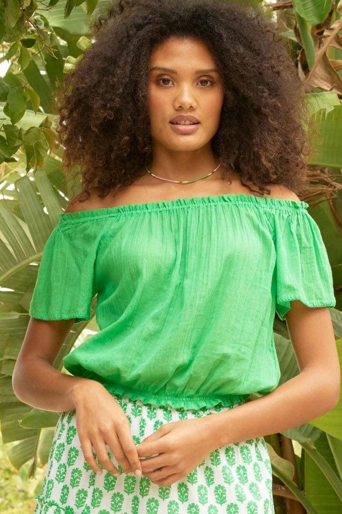 aspiga Ilana Frill Organic Cotton Gauze Top