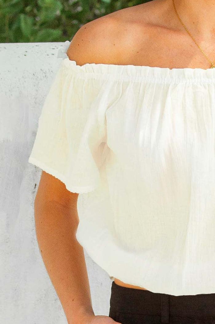 Aspiga Ilana Frill Organic Cotton Gauze Top