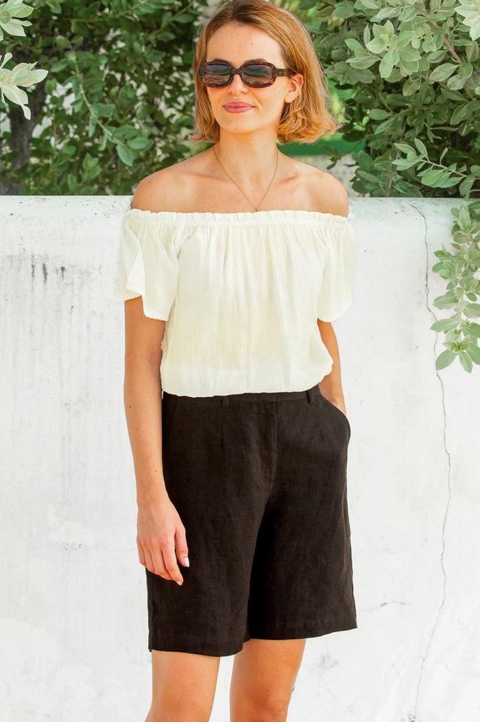 Aspiga Ilana Frill Organic Cotton Gauze Top