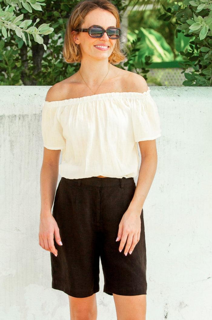 Aspiga Ilana Frill Organic Cotton Gauze Top