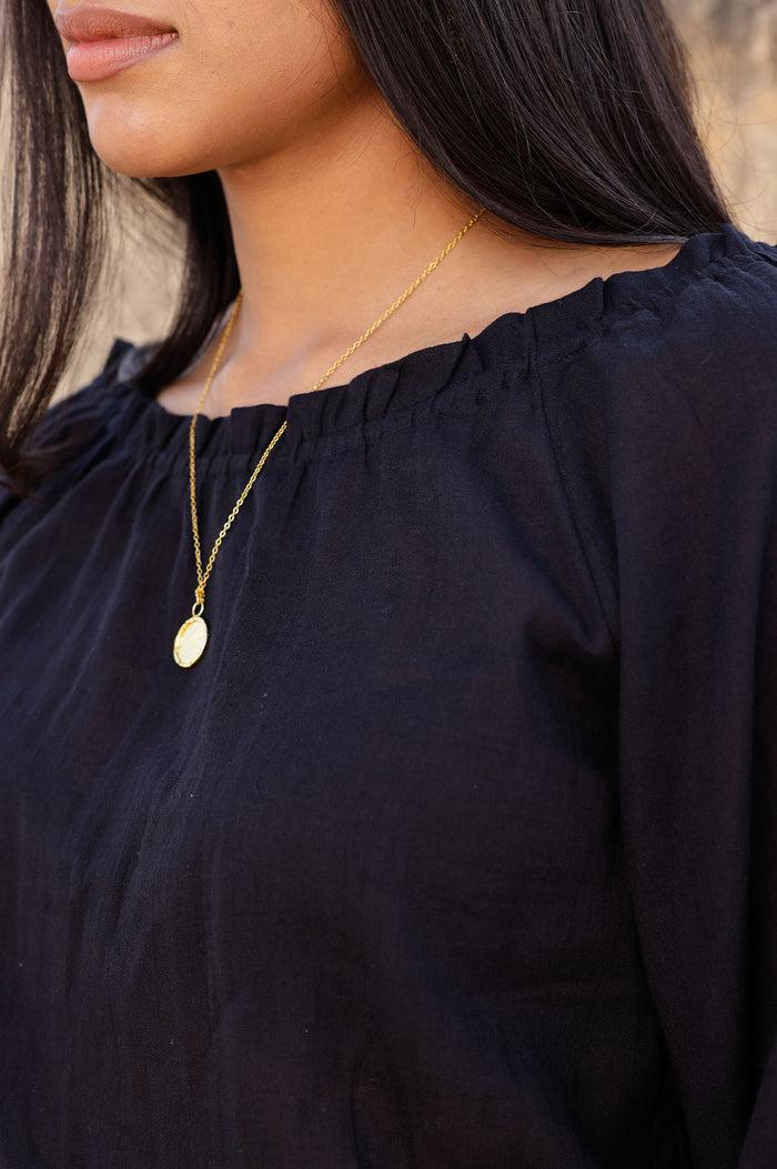 Aspiga Ilana Long Sleeve Frill Gauze Top