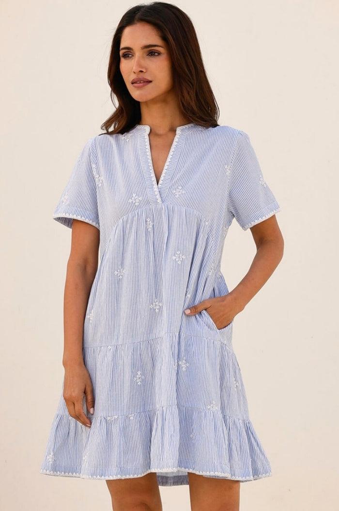 aspiga India Embroidered Organic Cotton Dress