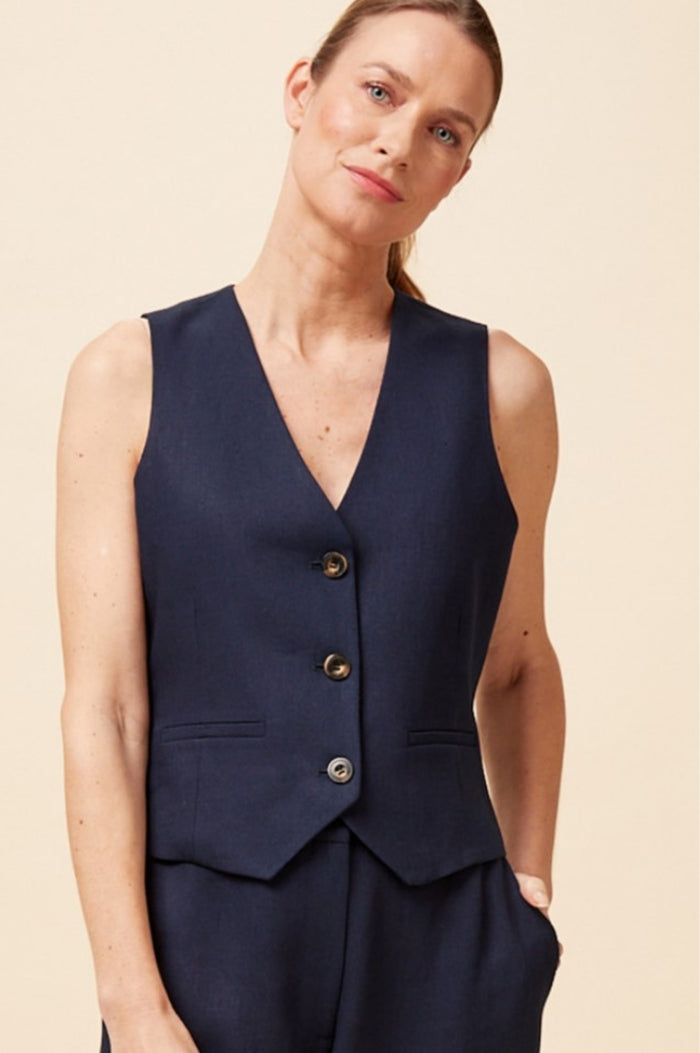 Aspiga Linen Blend Waistcoat