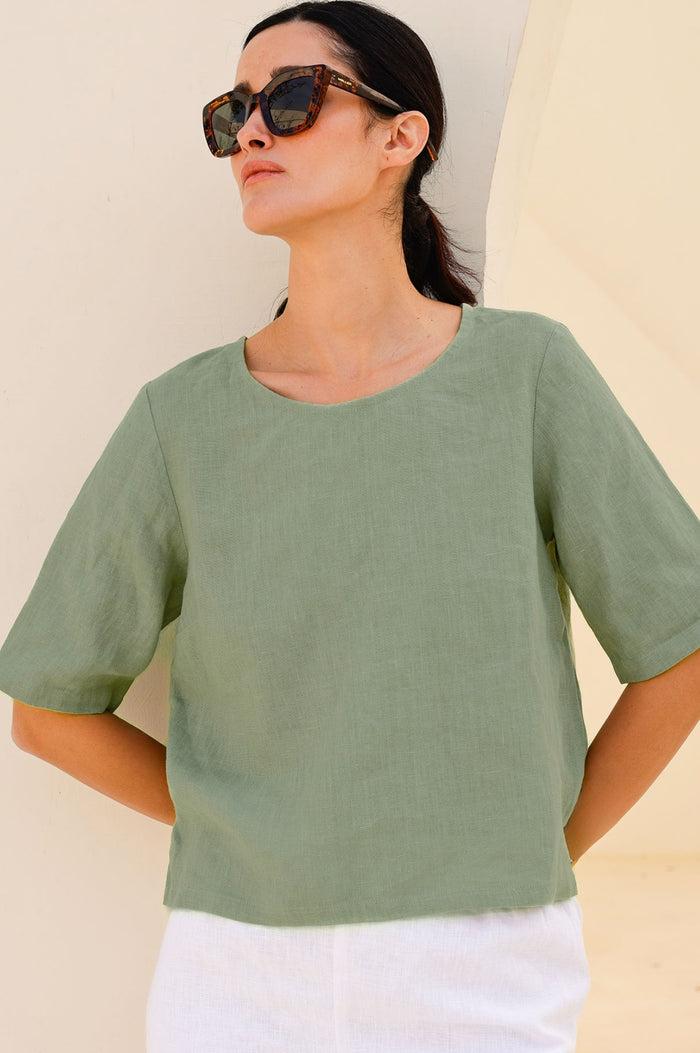 aspiga Linen Shell Top