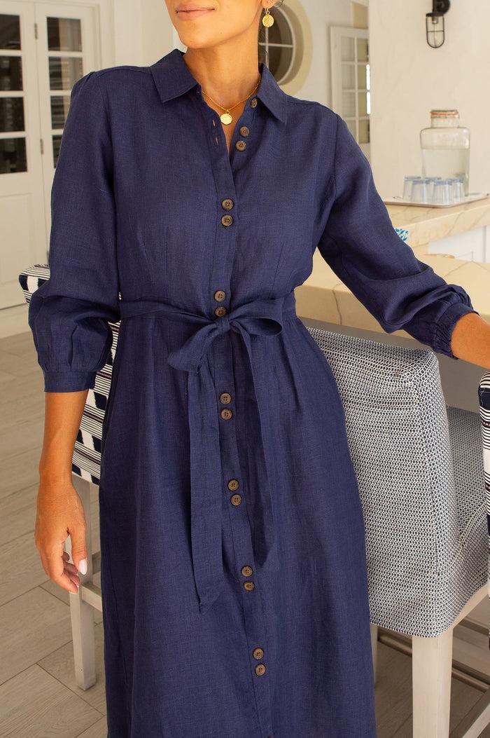 Aspiga Linen Shirt Dress