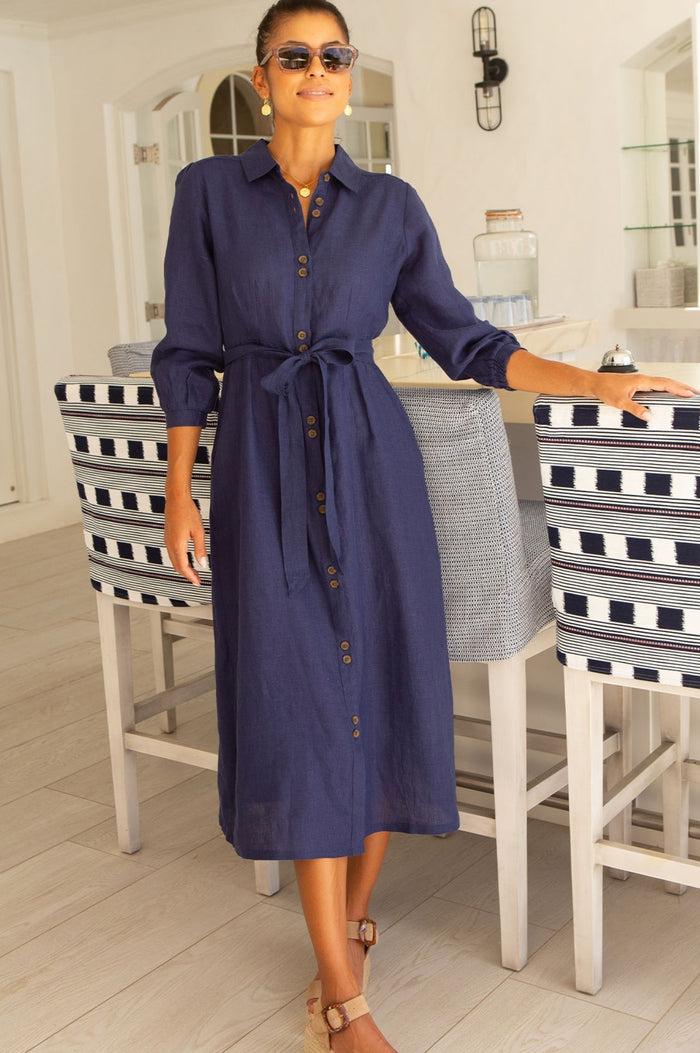 Aspiga Linen Shirt Dress