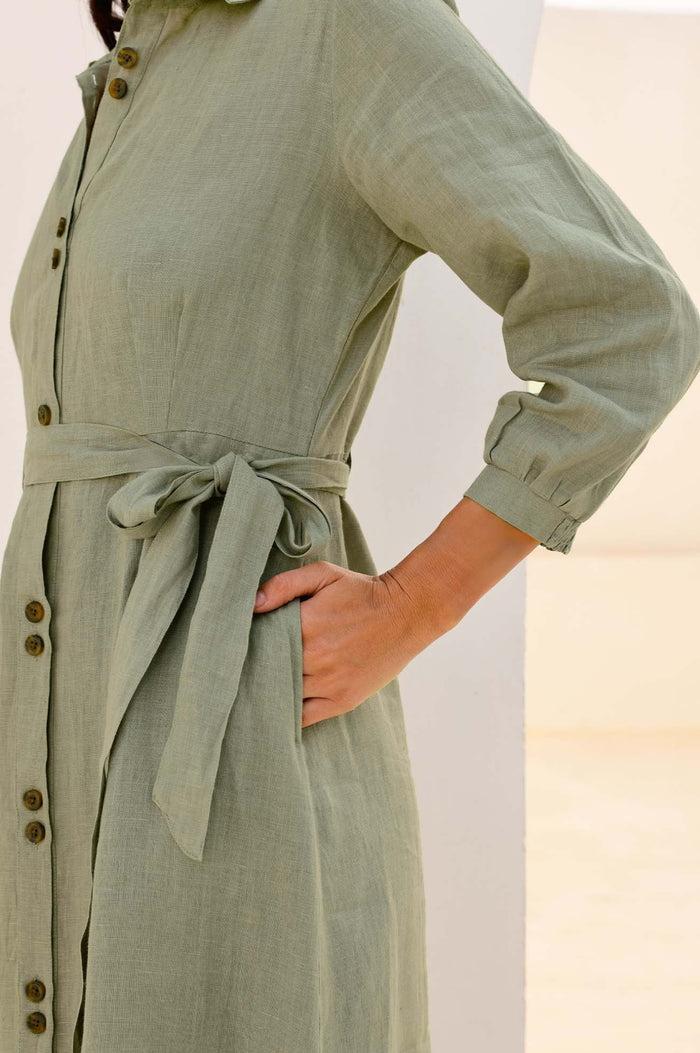 Aspiga Linen Shirt Dress