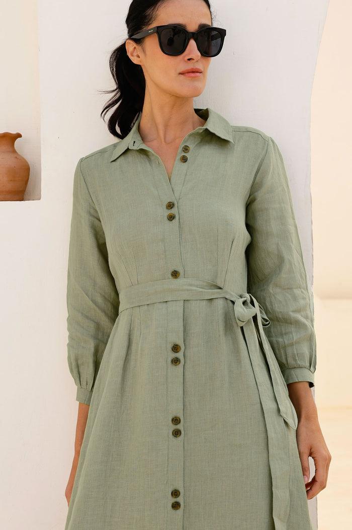 Aspiga Linen Shirt Dress