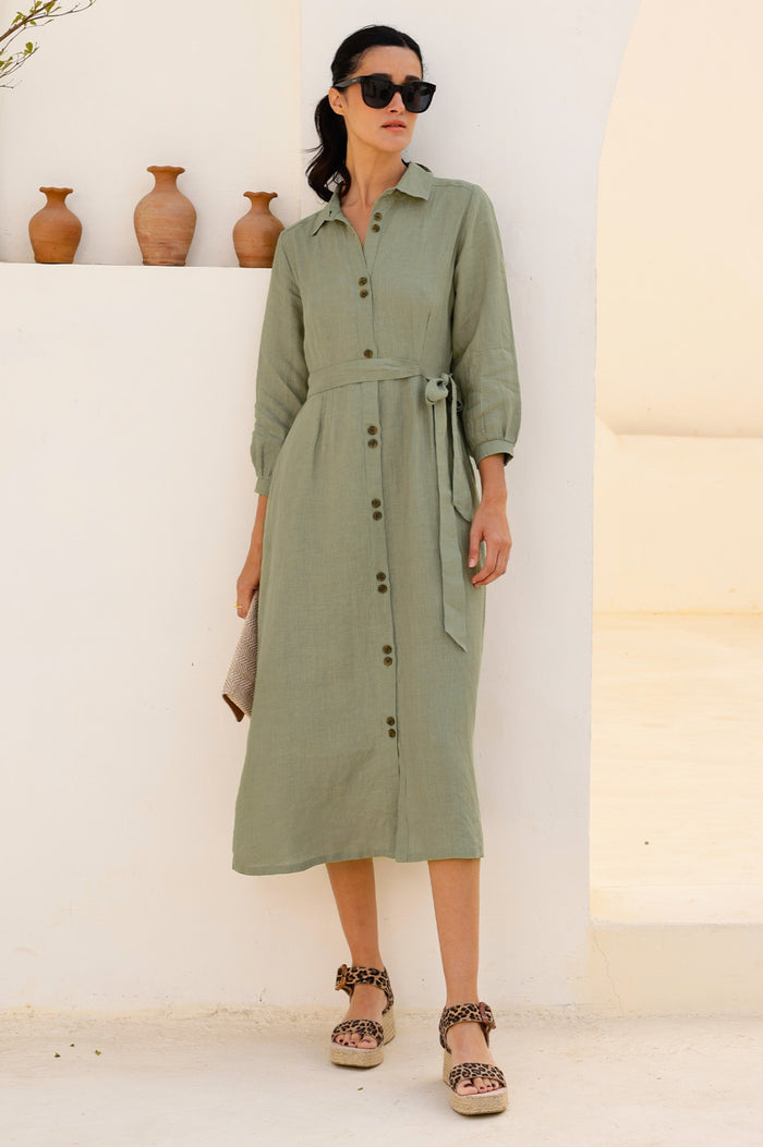 aspiga Linen Shirt Dress