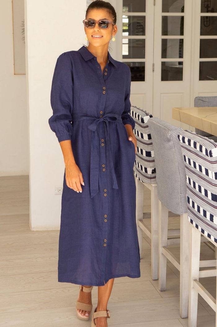 aspiga Linen Shirt Dress