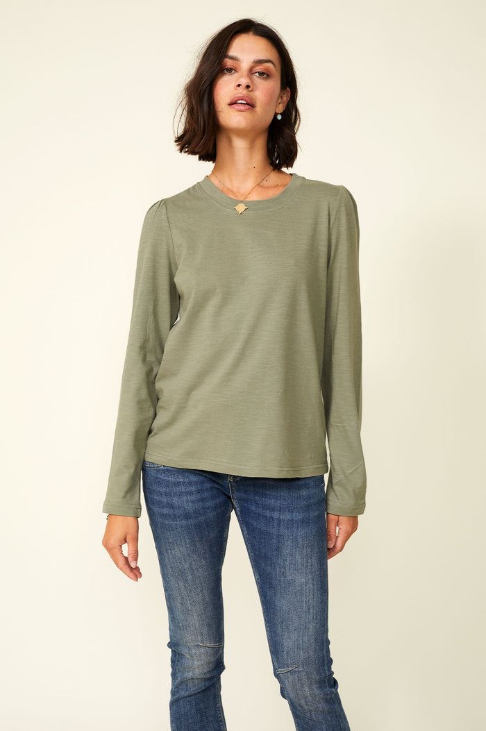 Aspiga Long Sleeve Puff Shoulder T-Shirt