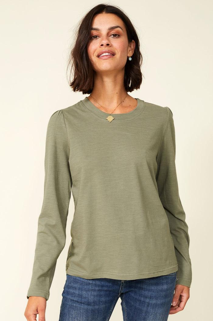 aspiga Long Sleeve Puff Shoulder T-Shirt