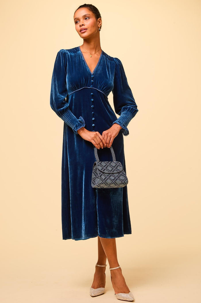 Aspiga Long Sleeve Velvet Sally Anne Dress