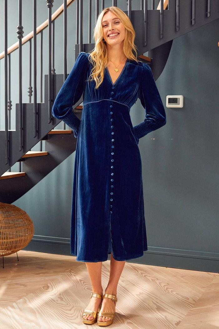 Aspiga Long Sleeve Velvet Sally Anne Dress