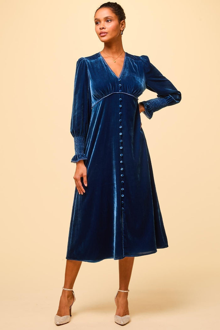 aspiga Long Sleeve Velvet Sally Anne Dress