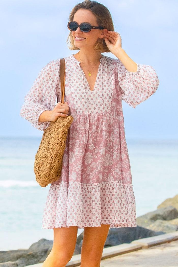 Aspiga Marina Organic Cotton Print Mix Dress