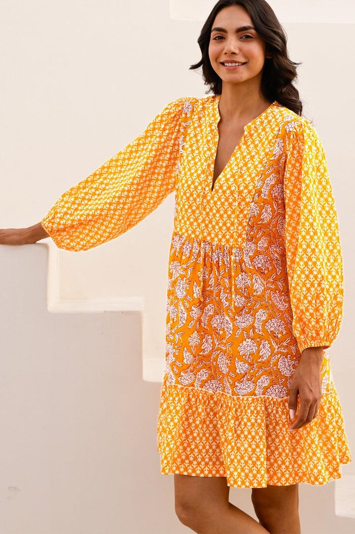 aspiga Marina Organic Cotton Print Mix Dress