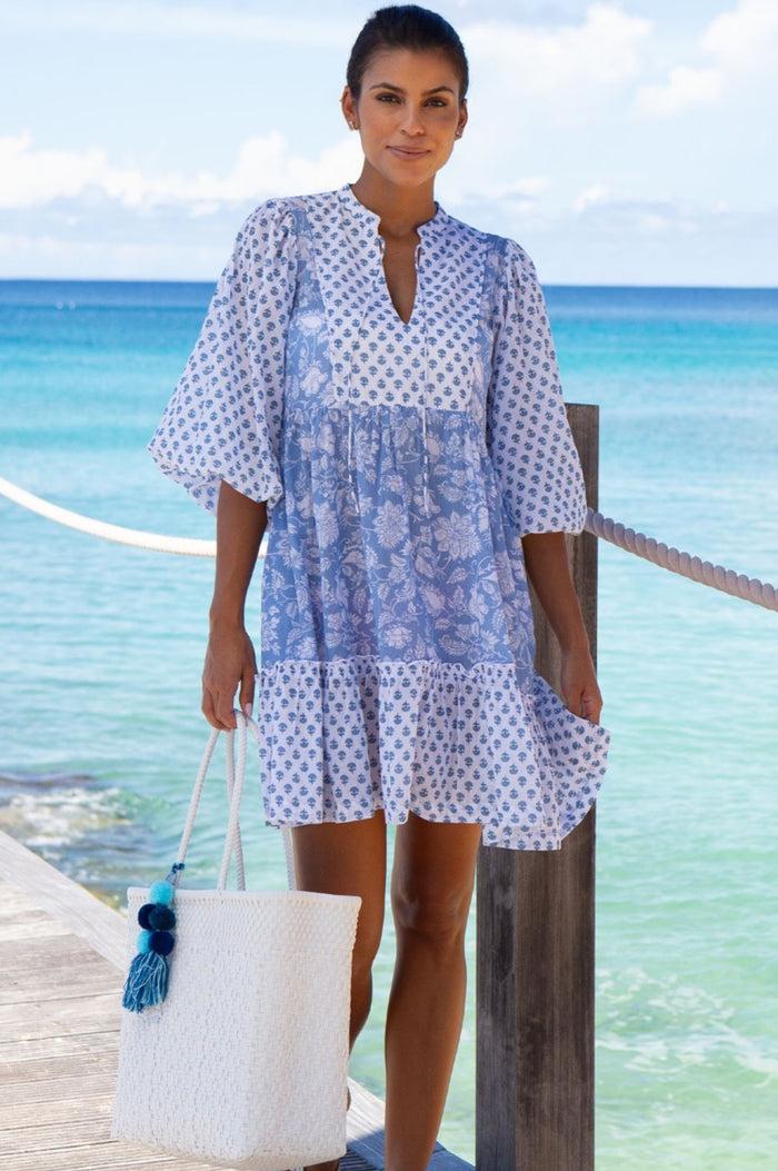 aspiga Marina Organic Cotton Print Mix Dress