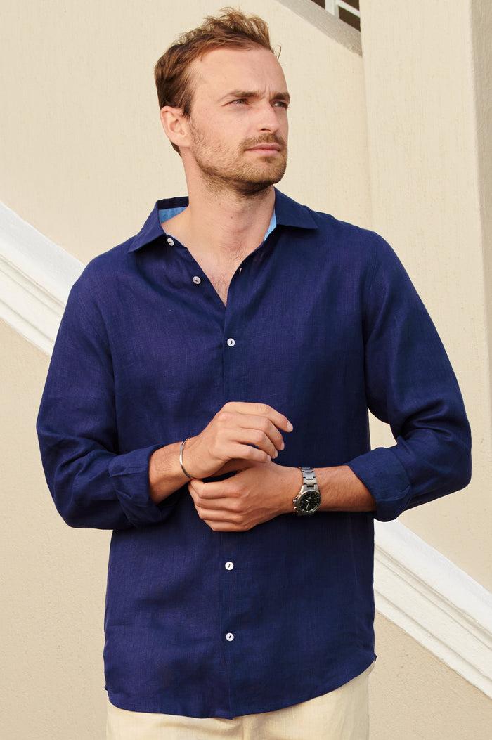 aspiga Men's Premium Linen Shirt