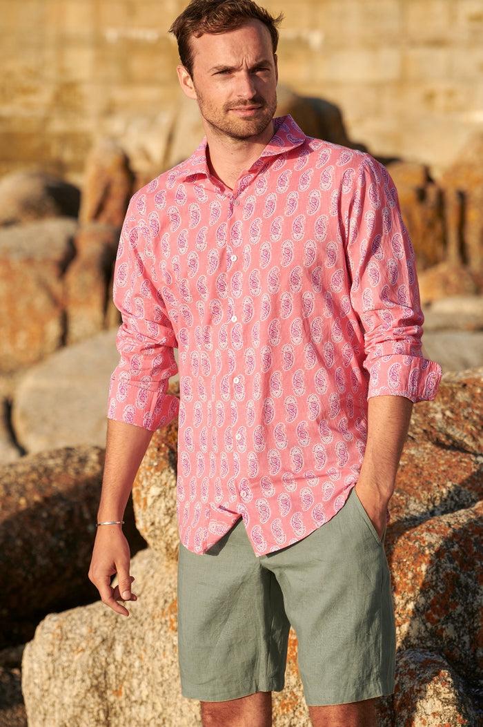 Aspiga Men's Premium Linen Shorts